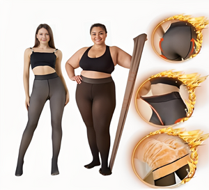 Pantimedias Térmicas de Terciopelo – Negras, Elegantes y Súper Cálidas Talla Única (equivale a 36–44)