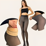 Pantimedias Térmicas de Terciopelo – Negras, Elegantes y Súper Cálidas Talla Única (equivale a 36–44)