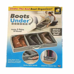 Organizador de botas de tela con 3 compartimentos de almacenamiento