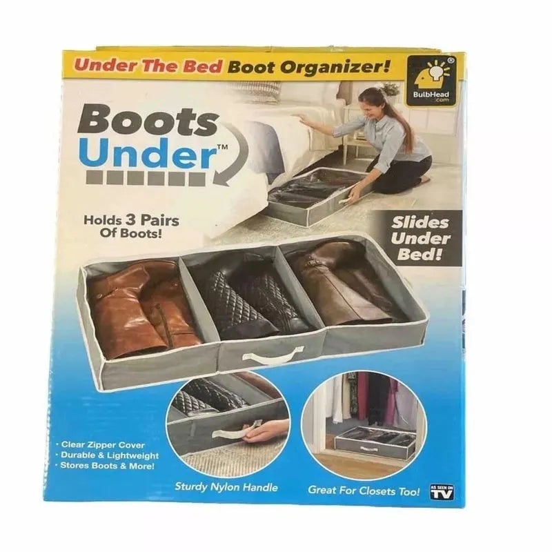 Organizador de botas de tela con 3 compartimentos de almacenamiento