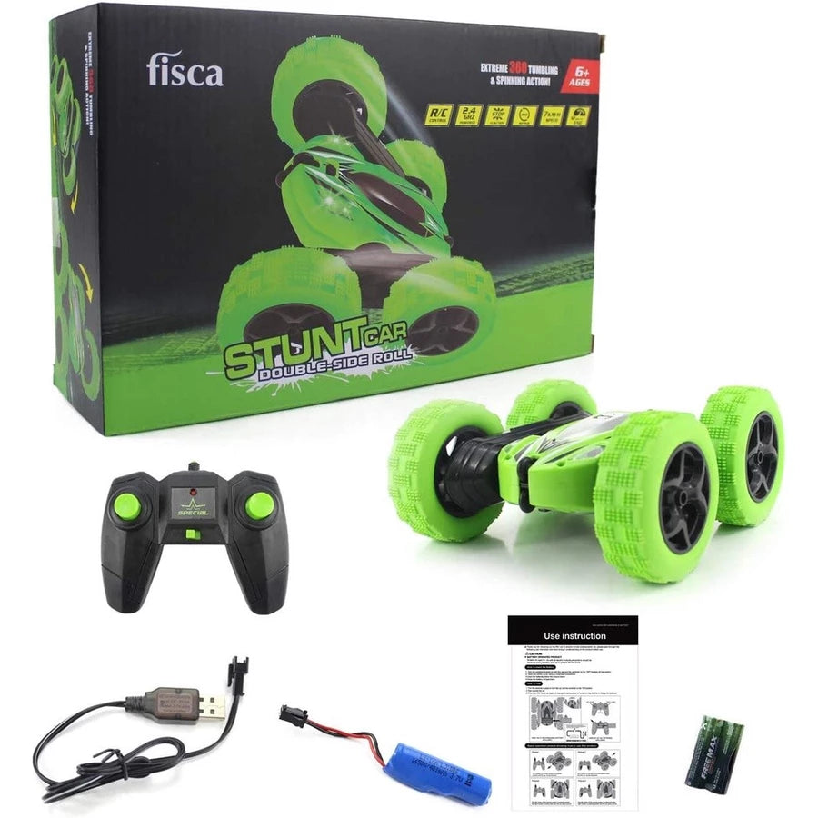 Coche de Acrobacias RC Doble Lado para Niños, Control Remoto, Rotación 360 Grados, Drift Off Road