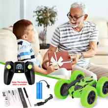 Coche de Acrobacias RC Doble Lado para Niños, Control Remoto, Rotación 360 Grados, Drift Off Road