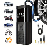 Bomba de Aire Eléctrica Portátil 3 en 1 – Inflador – Power Bank y Linterna